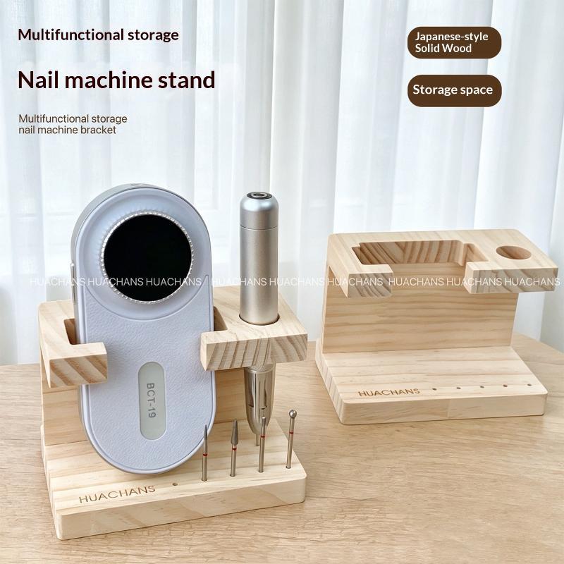 Nail Tech Accessories - Tragbarer Holzhalter für Nagelbohrer, 1 Stück,