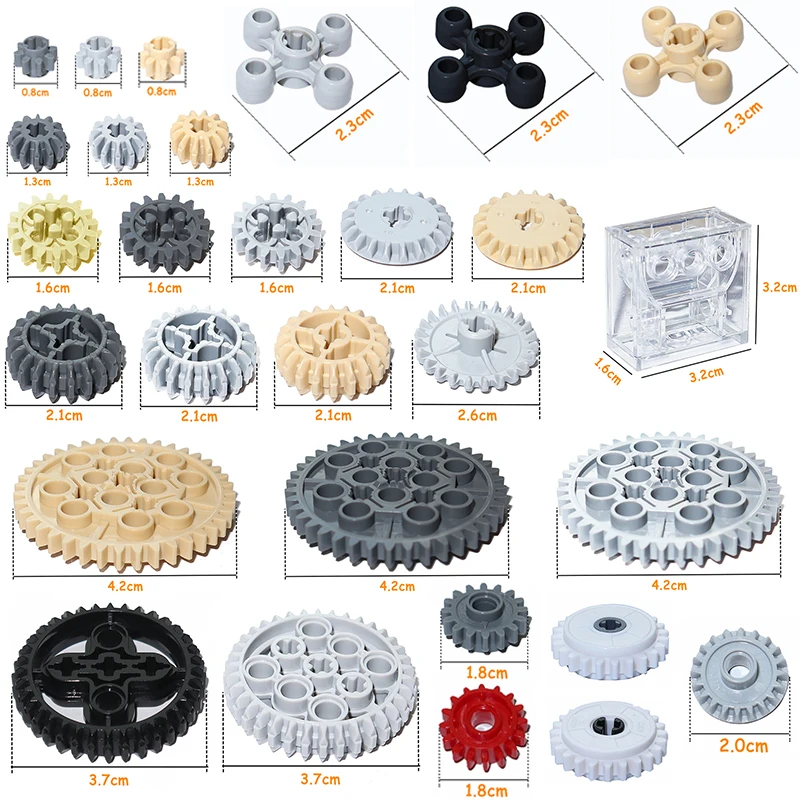 Tech Accessories Brands - MOC Technische Teile Getriebe Groß Ziegel