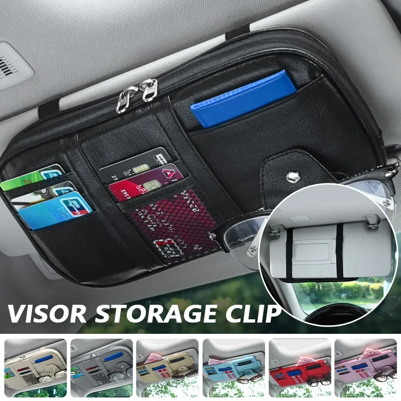 Tech Accessories Bag - Auto-Sonnenblenden-Organizer mit Mehrfach-Taschen und Reißverschluss, Aufbewahrungstasche
