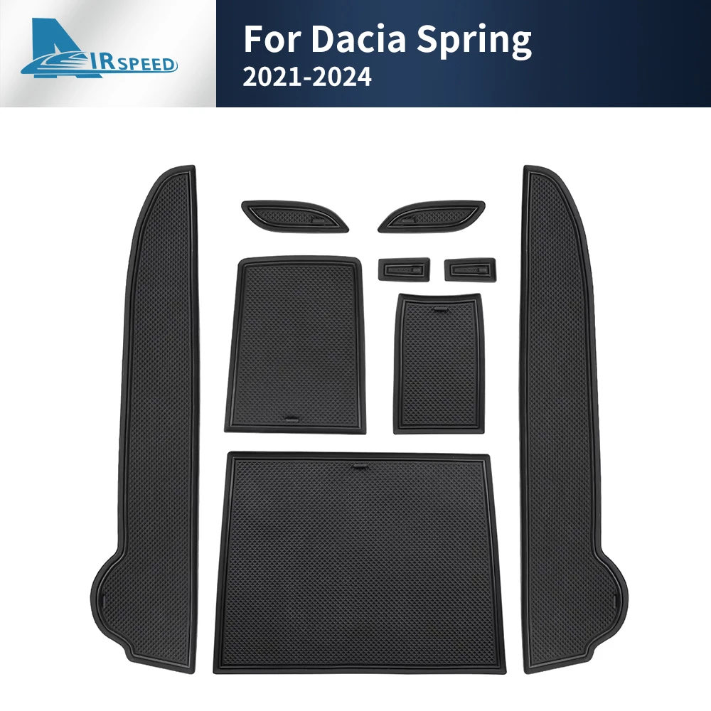 Tech Accessories Dacia - Anti-Rutsch-Schlitzmatte für Dacia Spring Electric 2022