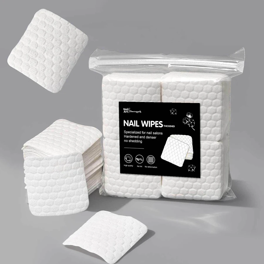 Nail Tech Accessories - 200 Stück fusselfreie Nagelreinigungstücher, langlebige Nagelreinigungspads,