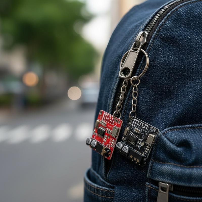 Jet Tech Accessories - Leiterplatten-Schlüsselanhänger Minimalistischer Retro-PCB-Metall-Schlüsselring Modisches Tech-Ästhetik-Accessoire für
