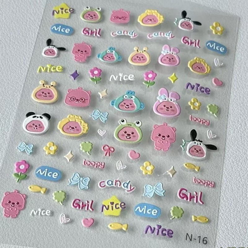Loopy 3D-Prägeaufkleber, trans – Nail Tech Accessories Bewertung und Preis